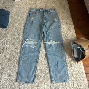 high waisted boyfriend jeans